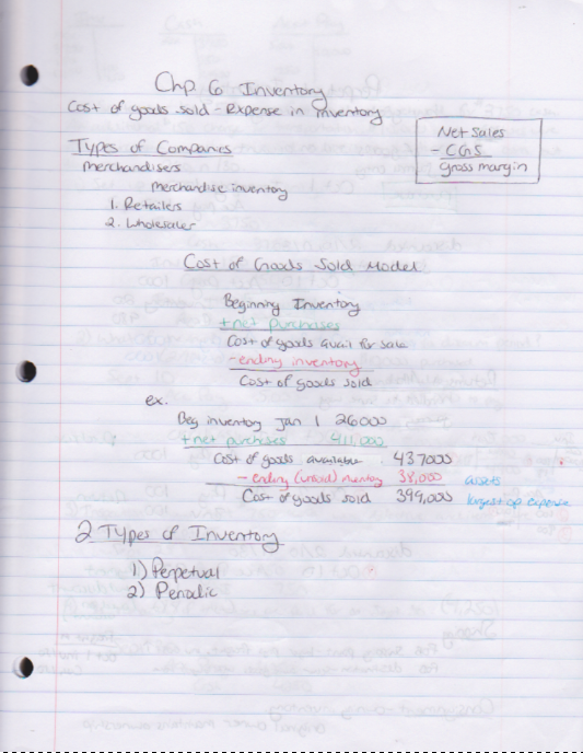 ACCT 2110 - Class Notes - Week 3