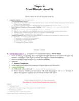 PSYC 316 - Class Notes - Week 19