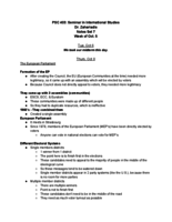 PSC 403 - Class Notes - Week 8