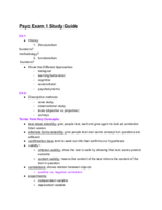 PSYC 2010 - Study Guide
