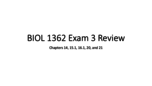 BIOL 1362 - Study Guide