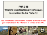 FNR 34800 - Study Guide