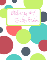 ENGR 3341 - Study Guide - Midterm