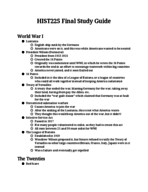HIST 225 - Study Guide