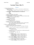 CHEM 115 - Class Notes - Week 3