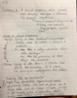 ECON 2106 - Class Notes - Week 1