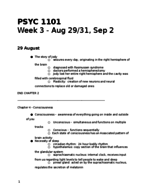 PSYC 1101 - Class Notes - Week 3