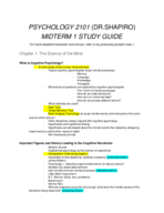 PSY 2101 - Study Guide