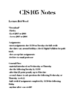 CIS 105 - Class Notes - Week 1