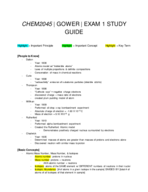 CHM 2045 - Study Guide