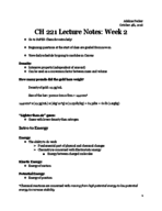 CH 221 - Class Notes - Week 2