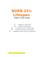 UIndy - NURS 331 - Study Guide - Midterm