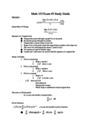 What are the equation of a tangent line?