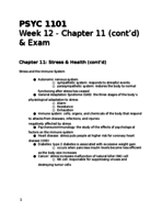 PSYC 1101 - Class Notes - Week 12