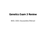 BIOL 3301 - Study Guide