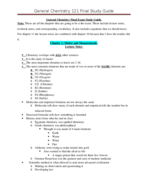 UNLV - CHEM 121A - Study Guide - Midterm
