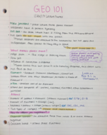 GEO 101 - Class Notes - Week 3