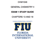 CHM 1046 - Study Guide
