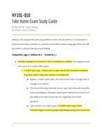 UA - HY 101 - Study Guide