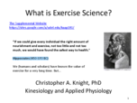 What is a poor representation of Exercise Science?