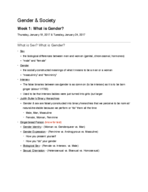 SOCI 1040 - Class Notes - Week 1