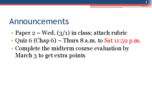 CYAF 160 - Class Notes - Week 8
