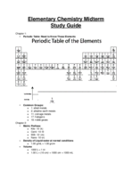 CHEM 1090 - Study Guide