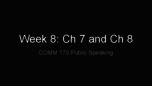 COMM 170 - Class Notes - Week 8