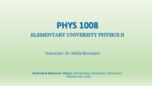 Phys 1008 - Class Notes - Week 2