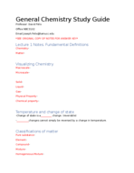 CHEM 712 - Study Guide