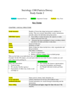 SOC 1300 - Study Guide