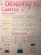 CHM 113 - Class Notes - Week 1