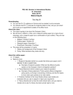 PSC 403 - Class Notes - Week 1