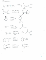 What is the preparation of complex organic molecules starting from simpler organic molecules?