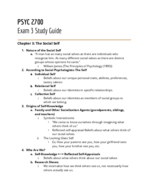 UCONN - PSYC 2700 - Study Guide - Midterm