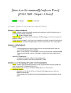 POLS 1101 - Class Notes - Week 2