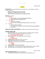PSYCH 101 - Class Notes - Week 1