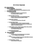 PSY 110 - Study Guide