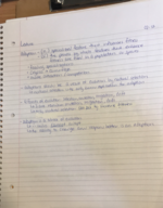 BIOLOGY 1114 - Class Notes - Week 6