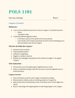POLS 1101 - Class Notes - Week 3