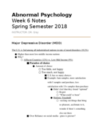 PSYCHOLOGY 130 - Class Notes - Week 6
