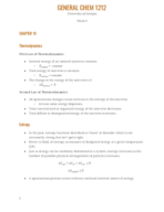 CHEM 1212 - Class Notes - Week 8