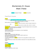 WVU - BIOC 410 - Class Notes - Week 5