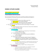 ENVR 101 - Study Guide