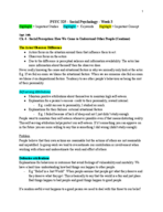 PSYC 325 - Class Notes - Week 4