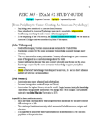 PSYC 305 - Study Guide