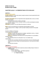 SJU - PSY 1000C - Study Guide - Midterm