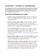 What is the process to breastfeeding a child?