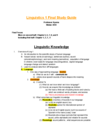 LING 1 - Study Guide