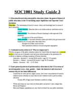 SOC 1001 - Study Guide